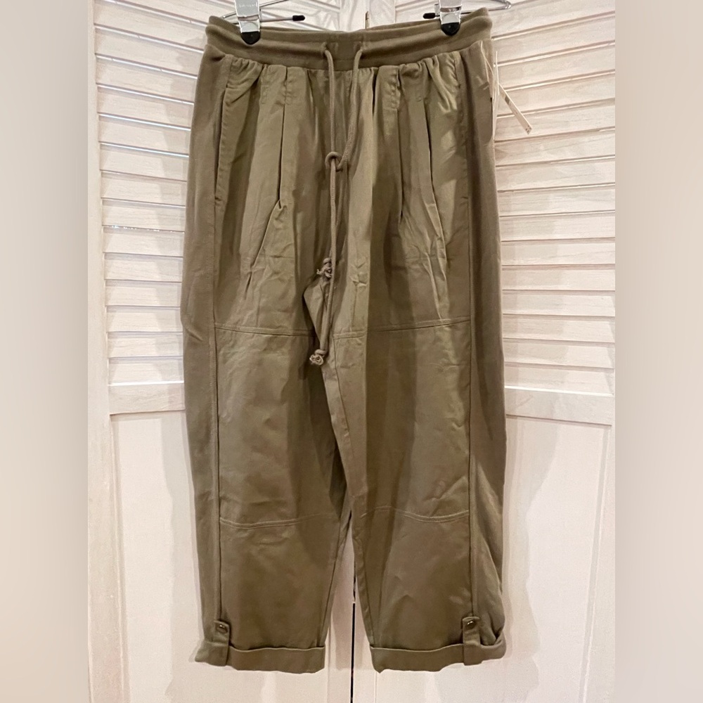 Anthropologie Olive Cropped Pants